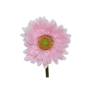   Élethű selyemvirág gerbera világos rózsaszín - 10cm átmérő x 50cm magasság
