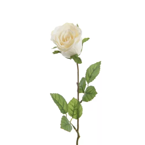 Selyem szálas rózsa krém 45cm