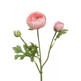 Élethű szálas boglárka  3 fejjel 51cm - pink