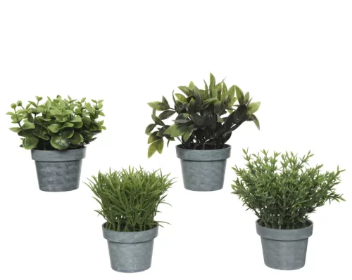 Élethű mű növény cserépben 13 cm – választható/db