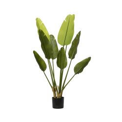 Élethű mű Strelitzia növény cserépben 120 cm