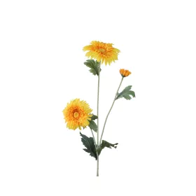 Selyem szálas 3 ágú sárga gerbera