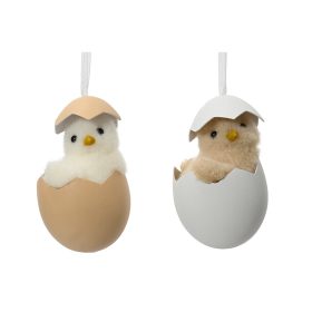   Akasztós csibe tojáshéjban 2 féle natúr színben 5x8cm, választható