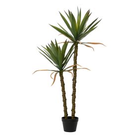 Élethű cserepes yucca pálma dupla törzzsel 125 cm