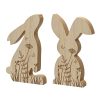 Húsvéti fa nyúl 2 féle 22x14x2,5cm natúr, választható