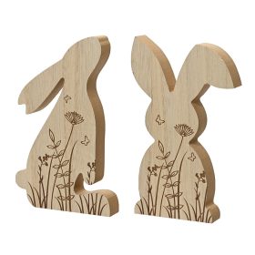 Húsvéti fa nyúl 2 féle 22x14x2,5cm natúr, választható