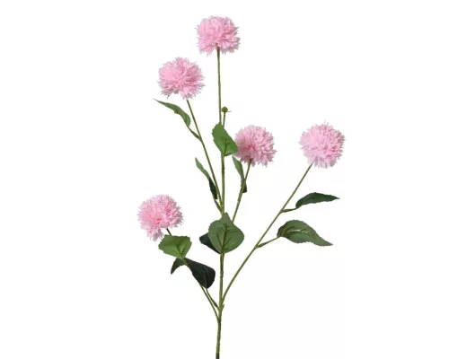 Élethű szálas búzavirág 5 fejjel világos rózsaszín 82 cm