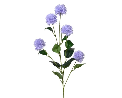 Élethű szálas búzavirág 5 fejjel lila 82 cm