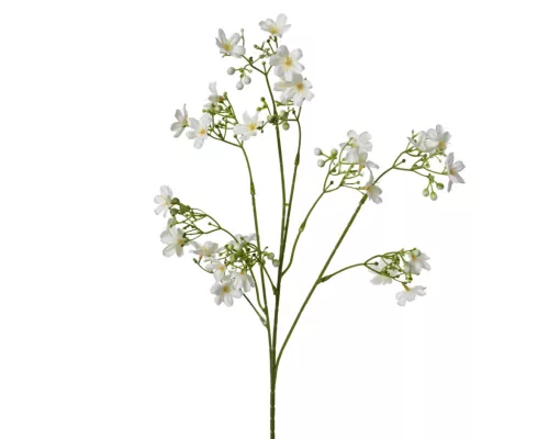 Élethű mini virág szálas 67 cm fehér