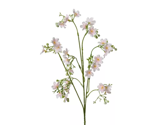 Élethű mini virág szálas 67 cm halvány rózsaszín