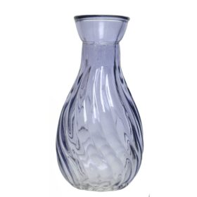 Üvegváza csavart mintás lila 10 cm 