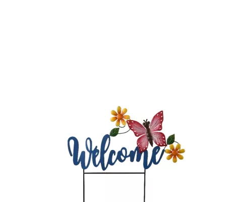 Kerítés dekoráció Welcome felirattal 1x45,5x45,5 cm