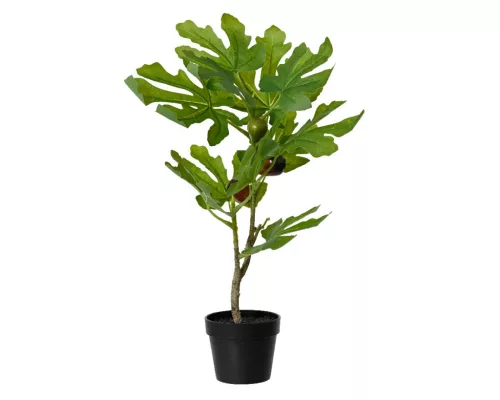 Élethű fügefa cserépben sötétlila 48cm