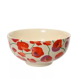 Pipacsvirágos porcelán kerek tál  12x6 cm 
