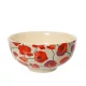 Pipacsvirágos porcelán kerek tál  12x6 cm 