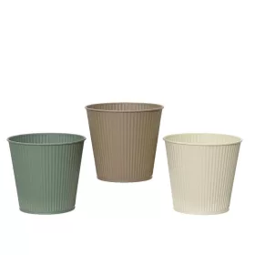   Bádog kaspó beltérre és kültérre egyaránt 16x14,7 cm olivazöld