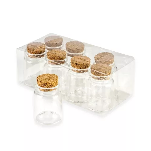 Üvegcse parafadugóval 3,7*5cm 8dbdoboz