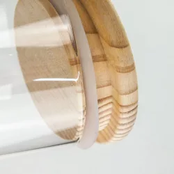 Üvegbúra fa talppal 6,5x12cm