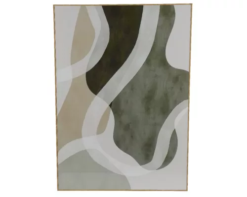 Absztrakt fényes fali kép barna tónusokkal MDF keretben 2,5x60x90 cm 