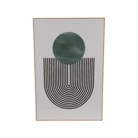   Fényes absztrakt falikép zöld-fekete színben MDF keretben 2,5x40x60 cm 
