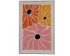 Fényes falikép MDF keretben élénk színű virágos illusztrációval 2,5x60x90 cm 