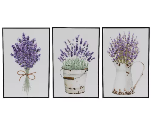 Falikép MDF keretben levendula csokor 2,8x40x50 cm 3 féle választható/db