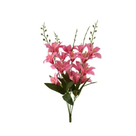 Élethű lilom csokor  pink 14x14x55 cm