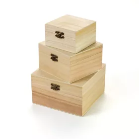   Natúr négyszög dobozok 3db-os szett
S - 9,5x9,5cm, magasság:6cm
M - 12x12cm, magasság:7,5cm
L - 15x15cm, magasság:9cm 
