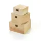 Natúr négyszög dobozok 3db-os szett
S - 9,5x9,5cm, magasság:6cm
M - 12x12cm, magasság:7,5cm
L - 15x15cm, magasság:9cm 
