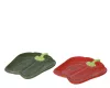 Paprika formájú mázas kerámia  tányér – piros vagy zöld – 16×13×2 cm 2 féle válaszható/db