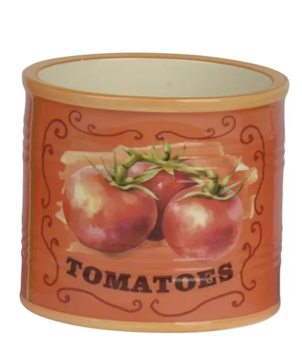 Kerámia kaspó TOMATOES, közepes méretű