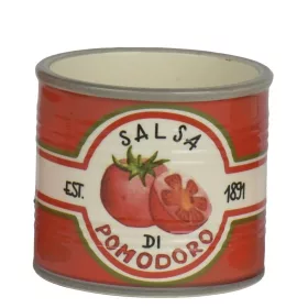   Kerámia kaspó Salsa de Pomodoro piros-fehér-zöld közepes méret