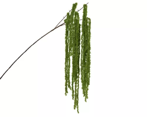 Élethű lelógó zöld dekor ág poliészterből, 80 cm