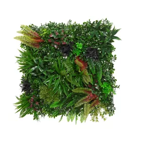   Élethű mű zöldfal dekorpanel vegyes levélzettel zöld 50x50x20 cm