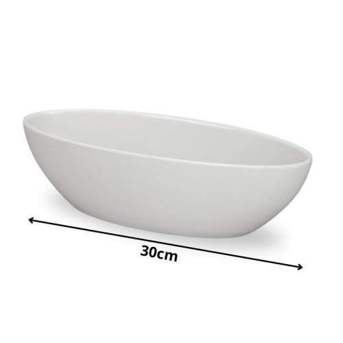 Fehér dekor tál 30x8,5cm