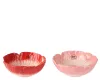 Fényes dekoratív mákvirág mintázatú tál 16x6 cm 2 féle/db
