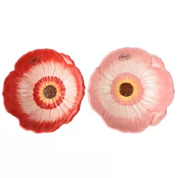 Fényes dekoratív mákvirág mintázatú tál 12x5 cm 