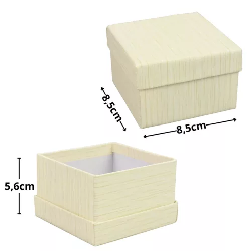 Papírdoboz négyzet 8,5*8,5cm bézs