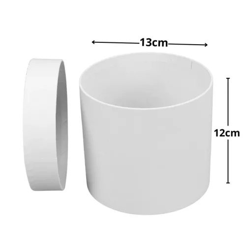 Papírdoboz henger fehér 13*12cm