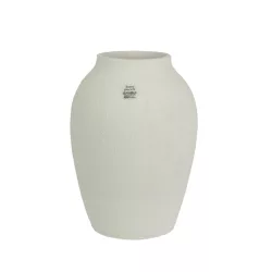  Terrakotta váza homokhatású felülettel fehér színben 30 cm