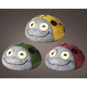   Solar katicabogár kerti dekoráció LED világítással – 3 szín 11x7 cm 