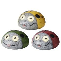   Solar katicabogár kerti dekoráció LED világítással – 3 szín 11x7 cm 