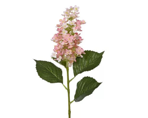 Élethű rózsaszín hortenzia művirág szálon 85 cm