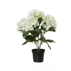 Élethű mű hortenzia fehér, cserépben 46 cm
