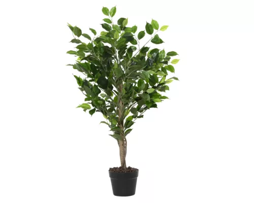 Élethű mű fikusz növény cserépben kövekkel 90 cm