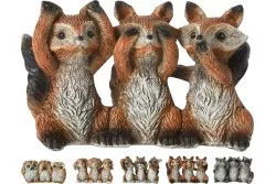 Állat figura 12x4x6cm választható : mókus, bagoly, nyúl, róka, módómedve