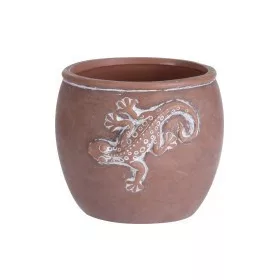 Kaspó terracotta színben, gyík minta 17x17x14cm
