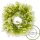 Élethű pozsgás koszorú fehér virággal  33cm