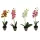 Műnövény orchidea mix 40cm barnás agyagcserépben, választható