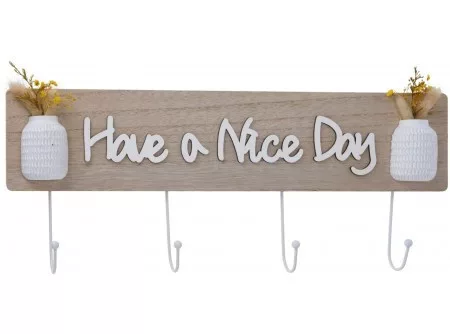 Akasztó virággal "HAVE A NICE DAY" 4 férőhelyes
